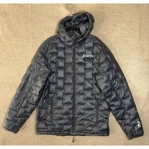 Outdoor Vitals Nova Pro Down Jacket Mens Sz L Black Hooded Zip Pockets